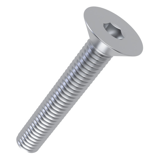 M12 x 40mm Hex Socket (H8) Countersunk Screw (ISO 10642) | 8.8 BZP Steel