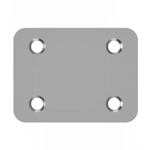 Flat Bracket - 50mm x 38mm - Zinc Plated Steel