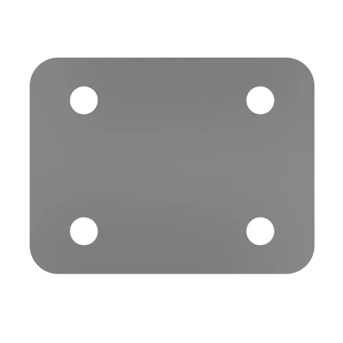Flat Bracket - 50mm x 38mm - Zinc Plated Steel