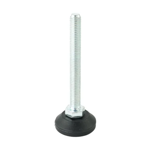 M8 x 70mm Articulating Foot - 30mm Base (400kg Load) | Polyethylene