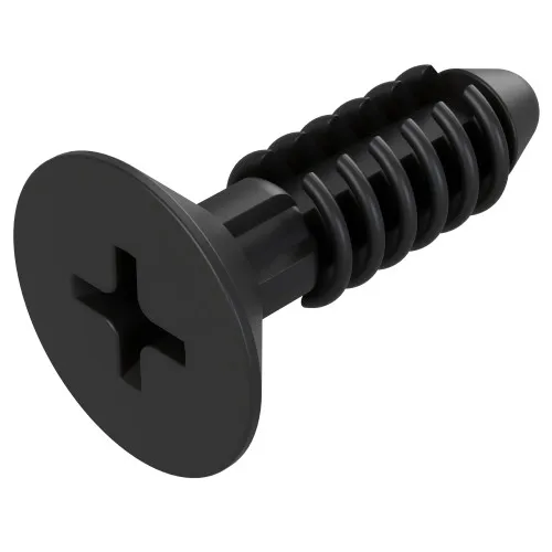 M6 x 14mm - Countersunk Push In Screw - Black Nylon | Vital Parts