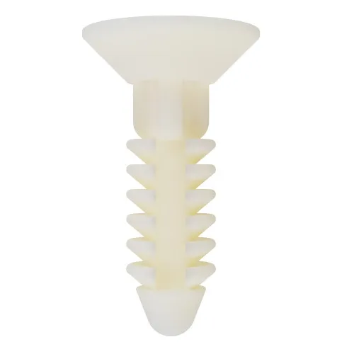 M4 x 16mm - Countersunk Push In Screw - Natural Nylon | Vital Parts