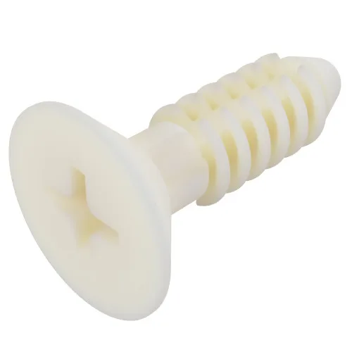 M4 x 20mm - Countersunk Push In Screw - Natural Nylon | Vital Parts