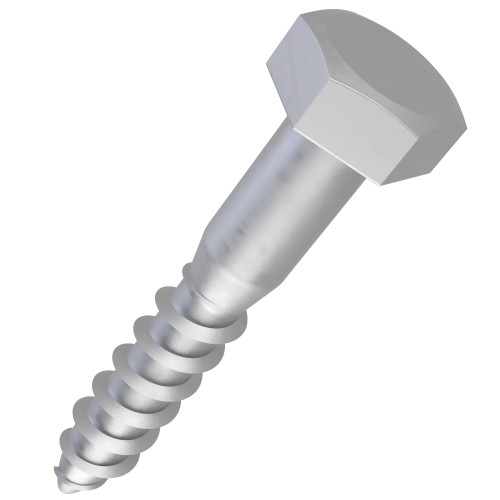 10mm x 180mm Coach Screw (DIN 571) | 4.8 Steel Galvanised