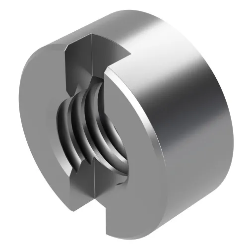 M2.5 Slotted Round Nut DIN 546 - A4 Stainless Steel | Vital Parts