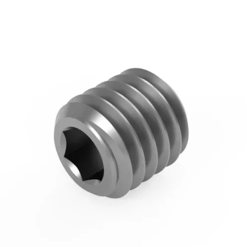 M5 x 25mm Socket Grub Screw - Flat Point (DIN 913) - Steel BZP | Vital Parts