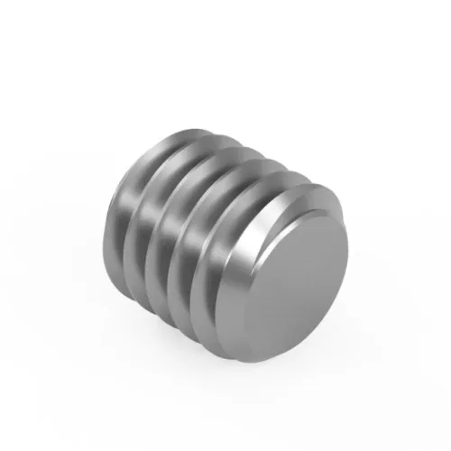 M6 x 5mm Socket Grub Screw - Flat Point (DIN 913) - Steel BZP | Vital Parts