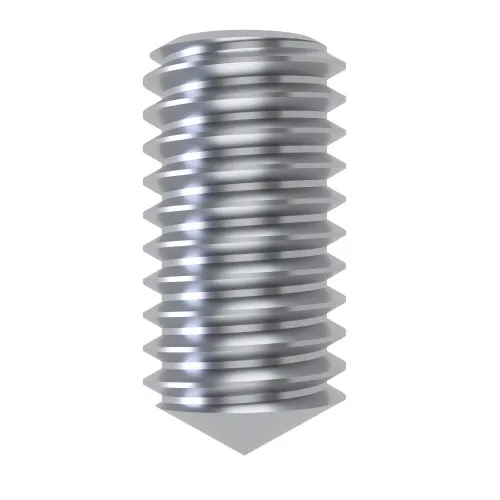 M4 x 14mm Socket Grub Screw - Cone Point (DIN 914) - Steel BZP | Vital Parts