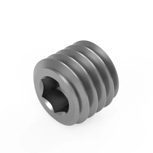 M5 x 12mm Socket Grub Screw - Cone Point (DIN 914) - Steel BZP | Vital Parts