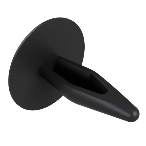 12.7mm Black Canoe Clip to Fit 4.7mm Hole | Nylon 