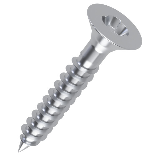4.8mm x 25mm (PZ2) Sentinel® Countersunk Security Wood Screw (One Way) Steel BZP