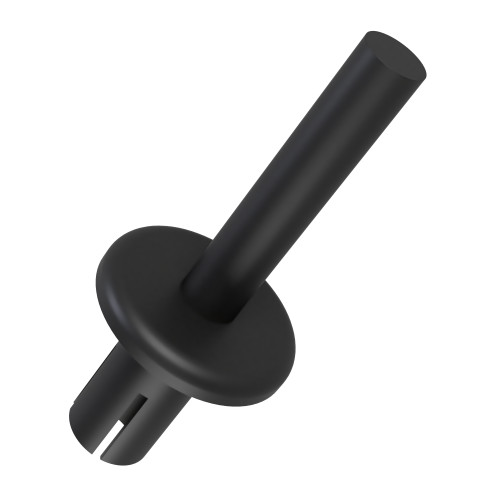 4.8mm (Push In) Blind Rivet (Black) 4.0-7.1mm Panel Thickness (9.5mm) Nylon