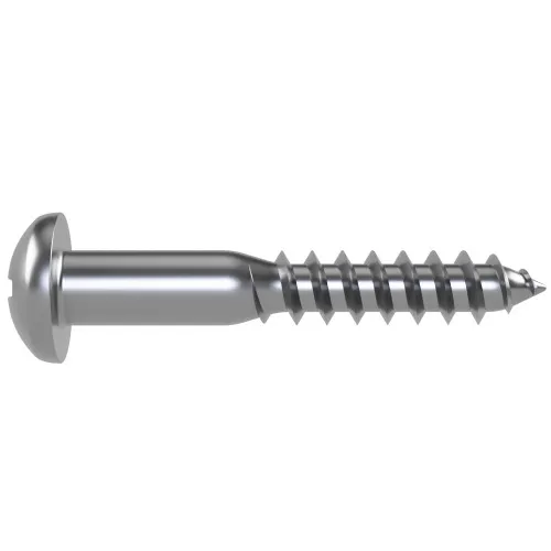 5.5mm x 75mm Pozi Round Head Wood Screw DIN 7996Z - A2 | Vital Parts