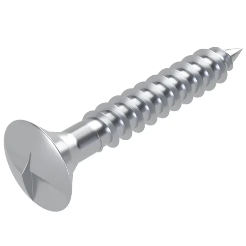 4.2mm x 25mm Security (Countersunk) Clutch Head Wood Screw (One Way) BZP Steel