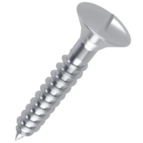 4.8mm x 32mm Security (Countersunk) Clutch Head Wood Screw (One Way) BZP Steel