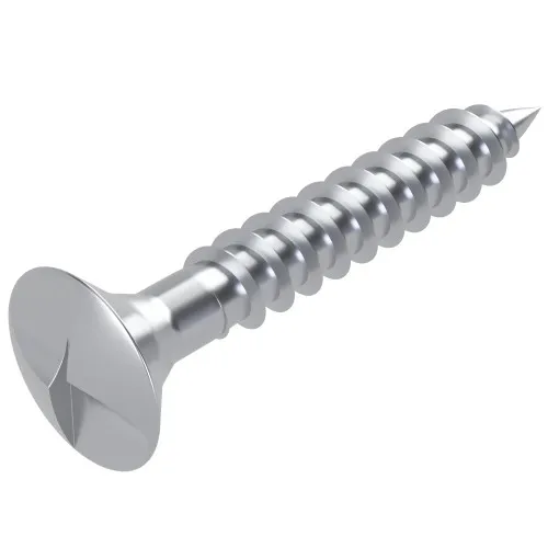 5.5mm x 38mm Security (Countersunk) Clutch Head Wood Screw (One Way) BZP Steel