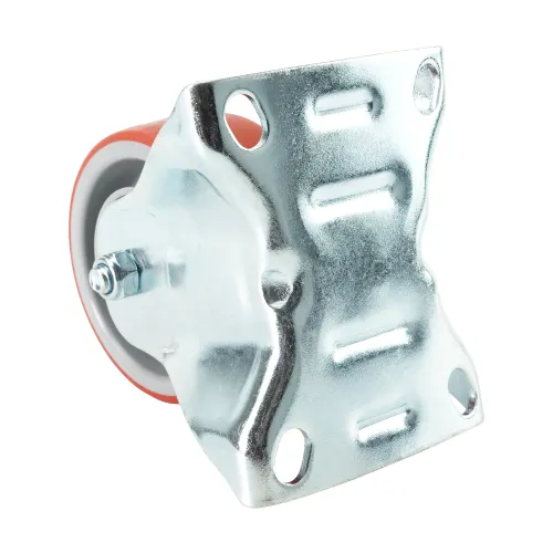 80mm Red Polyurethane Top Plate Castor  | Vital Parts