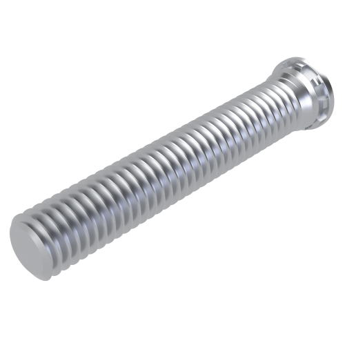 M4 x 15mm Flush Head Self Clinching Stud | BZP Steel