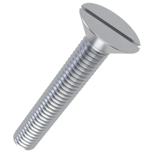 M6 x 18mm Slotted Countersunk Screw (DIN 963) - Steel BZP