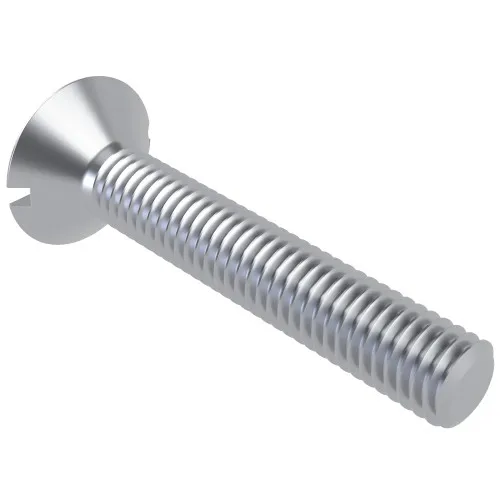 M6 x 18mm Slotted Countersunk Screw (DIN 963) - Steel BZP
