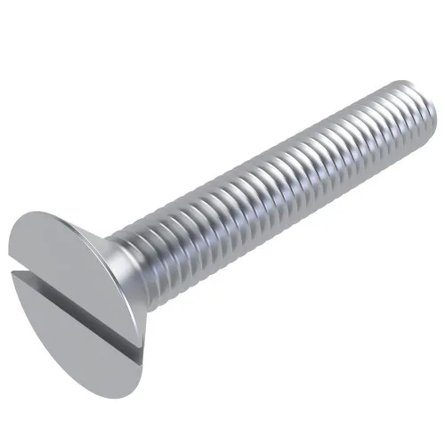 M6 x 18mm Slotted Countersunk Screw (DIN 963) - Steel BZP