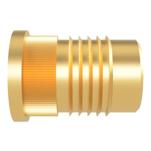 M6 x 12.7mm (Headed) Press Fit Threaded Insert For Plastic | Brass