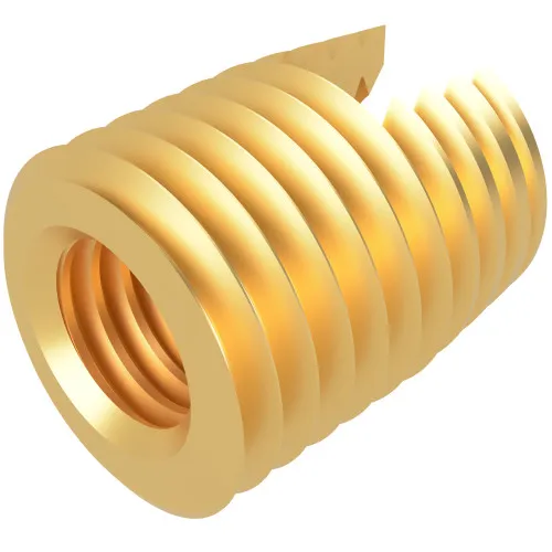 M3 x 6mm Self Tapping Brass Threaded Insert For Plastic
