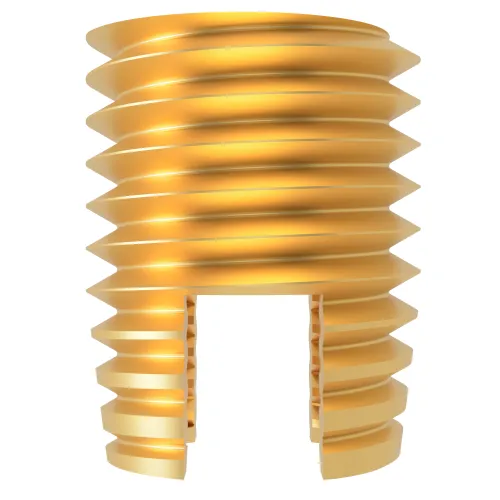 M6 x 14mm Self Tapping Brass Threaded Insert For Plastic