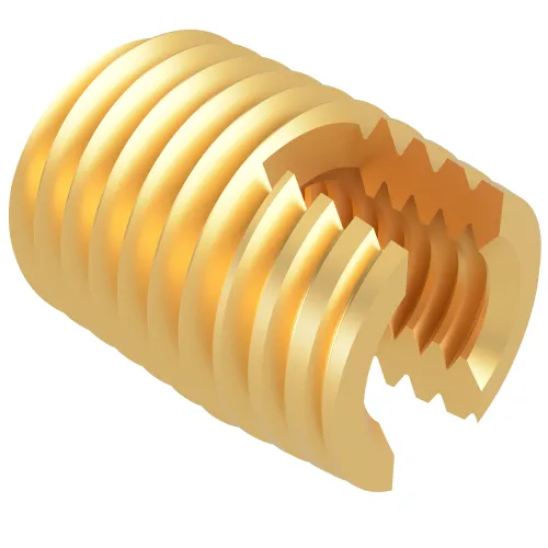 M8 x 15mm Self Tapping Brass Threaded Insert For Plastic