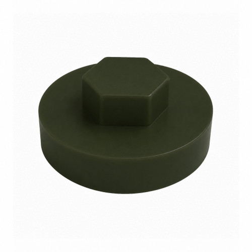 22mm Roofing Screw Cap For Tek Screws (Juniper Green) | LDPE