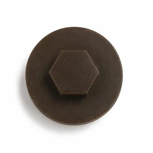 22mm Roofing Screw Cap For Tek Screws (Vandyke Brown) | LDPE