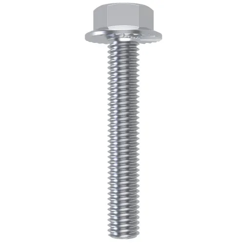 M6 x 30mm Hex Flange Bolt - Serrated (DIN 6921) - 8.8 Steel BZP