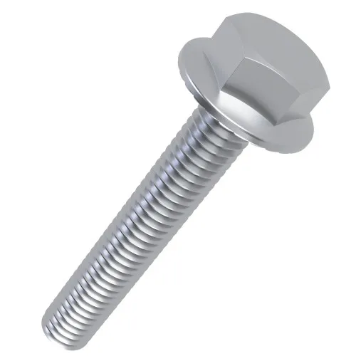 M8 x 30mm Hex Flange Bolt - Serrated (DIN 6921) - 8.8 Steel BZP