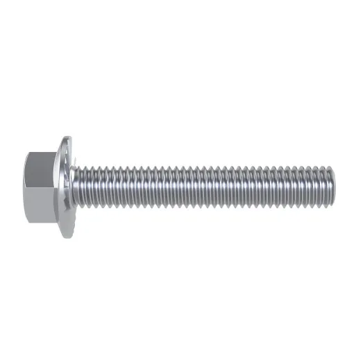 M8 x 35mm Hex Flange Bolt - Serrated (DIN 6921) - 8.8 Steel BZP