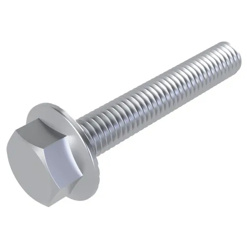 M8 x 35mm Hex Flange Bolt - Serrated (DIN 6921) - 8.8 Steel BZP