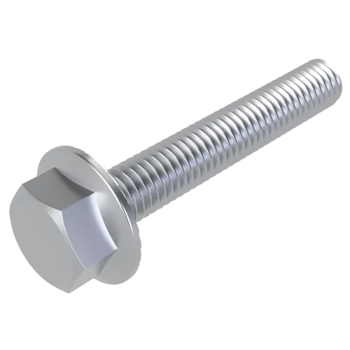 M12 x 25mm Hex Flange Bolt - Serrated (DIN 6921) - 8.8 Steel BZP