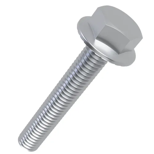 M12 x 50mm Hex Flange Bolt - Serrated (DIN 6921) - 8.8 Steel BZP