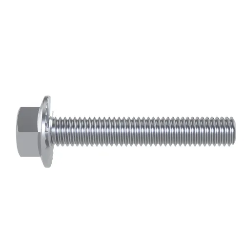 M12 x 50mm Hex Flange Bolt - Serrated (DIN 6921) - 8.8 Steel BZP
