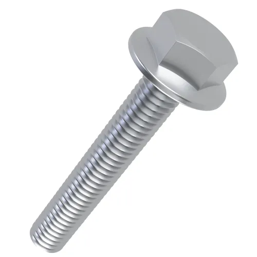 M16 x 50mm Hex (Non Serrated) Flange Bolt (DIN 6921) - 8.8 BZP Steel