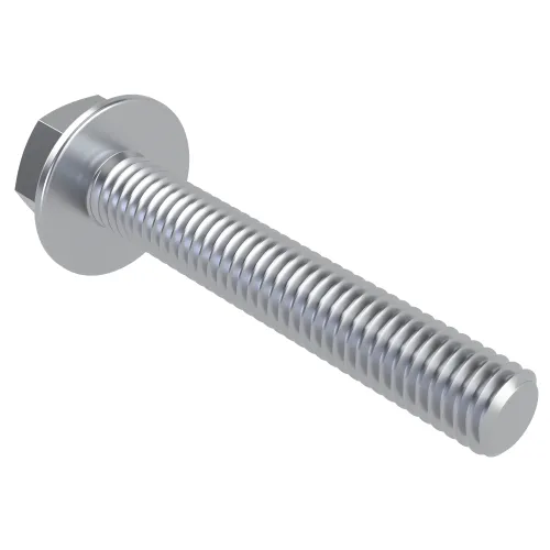 M16 x 50mm Hex (Non Serrated) Flange Bolt (DIN 6921) - 8.8 BZP Steel
