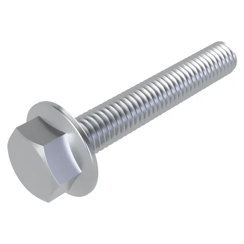 M16 x 50mm Hex (Non Serrated) Flange Bolt (DIN 6921) - 8.8 BZP Steel