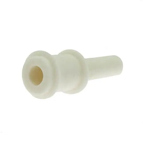 M14 Double Flange Plug (14mm Length) | White Silicone