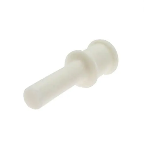 M14 Double Flange Plug (14mm Length) | White Silicone