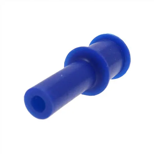 M18 Double Flange Plug (18mm Length) | Dark Blue Silicone