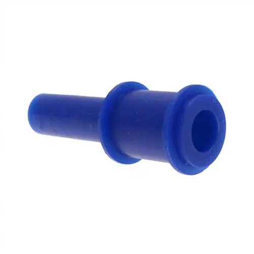M18 Double Flange Plug (18mm Length) | Dark Blue Silicone