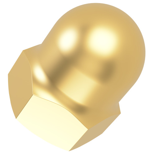 M12 Dome Nut (DIN 1587) | Brass