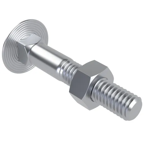 M6 x 140mm Coach Bolt & Nut (DIN 603) - Part Thread | CE Certified 4.8 Steel BZP