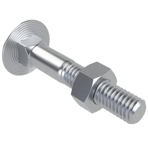 M8 x 150mm Coach Bolt & Nut (DIN 603) - Part Thread | CE Certified 4.8 Steel BZP
