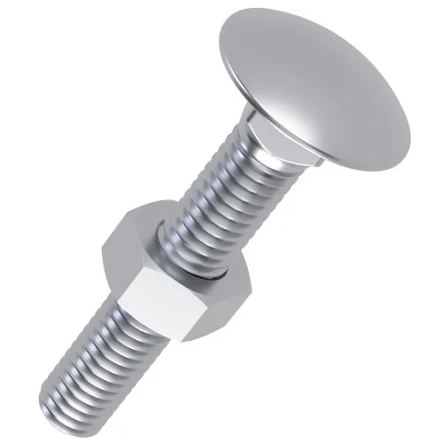 M10 x 30mm Coach Bolt & Nut (DIN 603) - Full Thread | CE Certified 4.8 Steel BZP