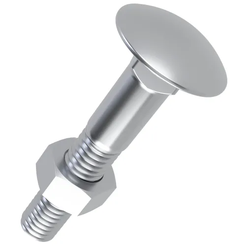 M12 x 230mm Coach Bolt & Nut (DIN 603) - Part Thread | CE Certified 4.8 Steel BZP